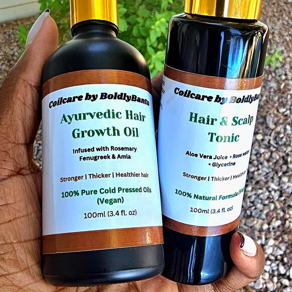 Ayurvedic Hair Growth Oil + Hair & Scalp Healing Tonic - Picture 2 of 8